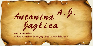 Antonina Jaglica vizit kartica